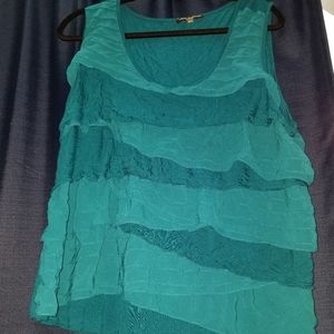 Cable & Gauge Ruffled tank top